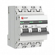 Автоматический выключатель EKF PROxima ВА47-63 3P 50А характеристика С