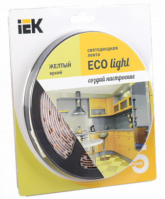 Лента LED 5м блистер LSR-3528Y60-4.8-IP65-12V желтый цвет IEK-eco под заказ от ПРОМ ЭНЕРГО СНАБ