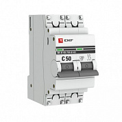 Автоматический выключатель EKF PROxima ВА47-63 2P 50А характеристика С
