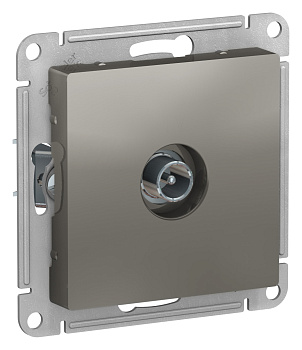 Systeme Electric AtlasDesign Сталь Розетка TV проходная 4DB, механизм