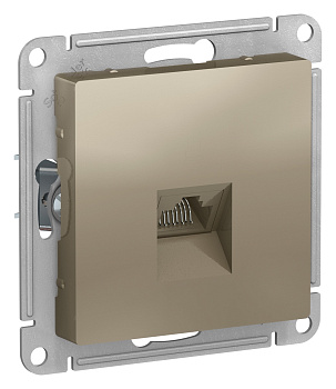 Systeme Electric AtlasDesign Шампань Розетка компьютерная RJ45, механизм