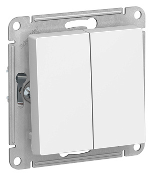 Systeme Electric AtlasDesign Лотос Переключатель 2-клавишный, сх.6/2, 10АХ, механизм