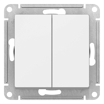 Systeme Electric AtlasDesign Лотос Переключатель 2-клавишный перекрестный, 2 x сх. 7, 10АХ, механизм