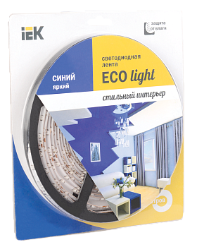 Лента LED 5м блистер LSR-3528B60-4.8-IP65-12V синий цвет IEK-eco