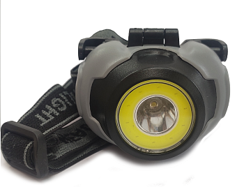 Фонарь налобный Evostar YM-3206-COB/3AAA/5Вт+Cob