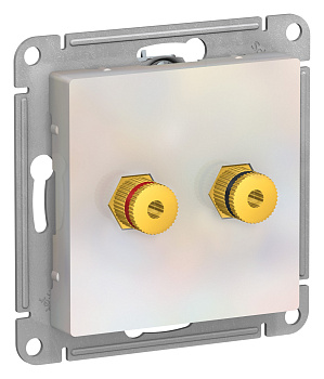 Systeme Electric AtlasDesign Жемчуг Аудиорозетка двухместная