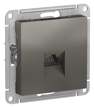 Systeme Electric AtlasDesign Сталь Розетка компьютерная RJ45, механизм