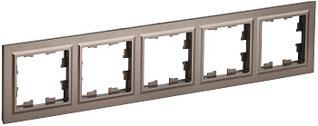 IEK BRITE BASE Темн.бронза  Рамка 5-м РУ-5-БрТБ