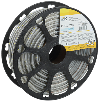 Лента LED 50м блистер LSR-2835W60-4.8-IP67-220V 12мм белый цвет IEK