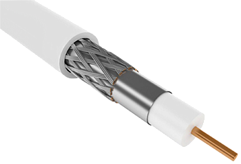 Кабель коаксиальный RG6 (ГОСТ) (Белый)